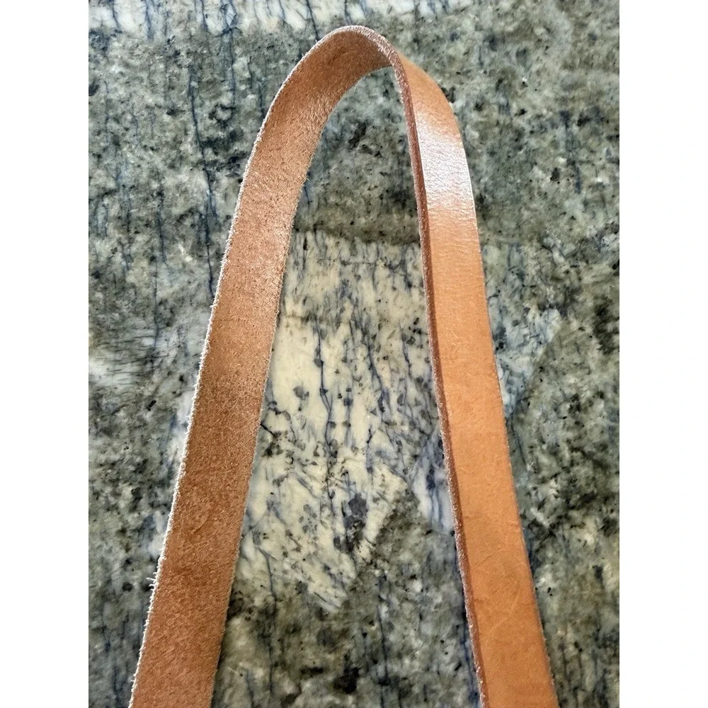 MICHAEL KORS JET SET SIGNATURE FLAT CROSSBODY 7X8.75 Cocoa LEATHER BAG